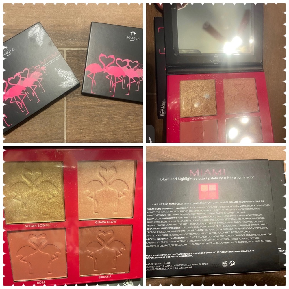 Shaina B Miami blush & hilight palette NEW